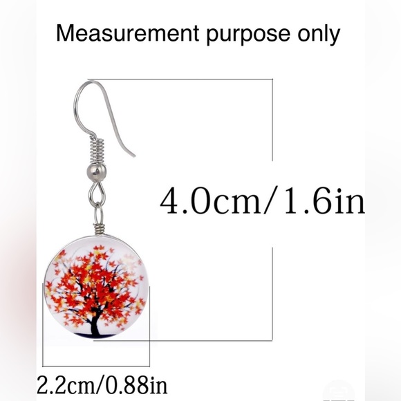 🔥BOGO Orange Tree Of Life Dangle Earrings - Picture 5 of 5